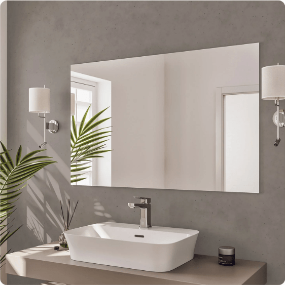 Frameless Mirrors for bathroom