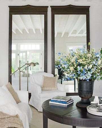 Floor-to-Ceiling Mirror in living room
