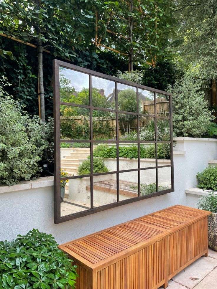 Extra large garden mirror