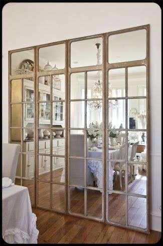 room divider with mirror