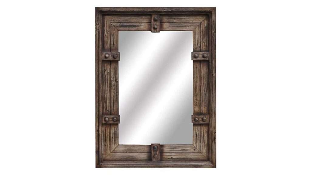 Barnwood Frame mirror, Barnwood Frame mirror in bathroom