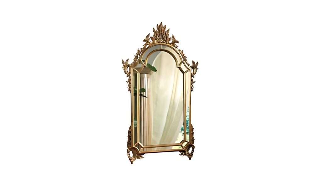 Metallic mirror border for bathroom mirror, Mirror with metallic frame