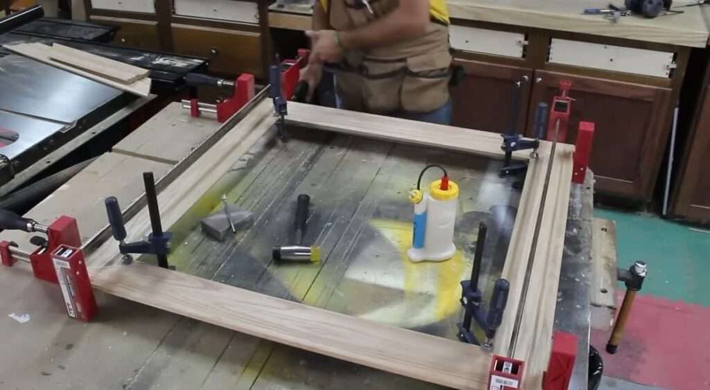 Fix the frame tightly Using Clamps
