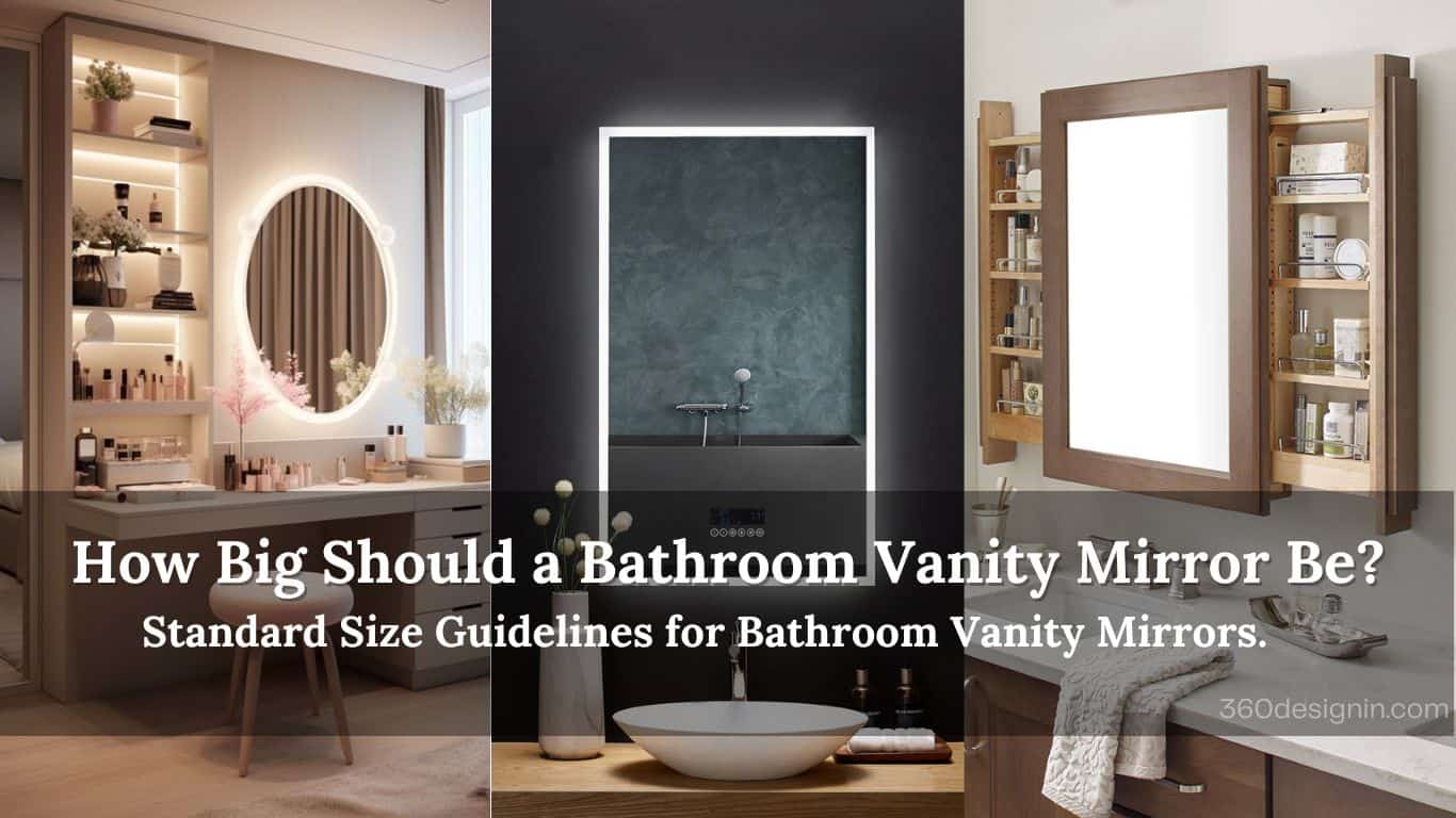 Bathroom Vanity Mirror size and shape